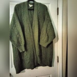 Terra & Sky, Cardigan, Size 4X, Green
